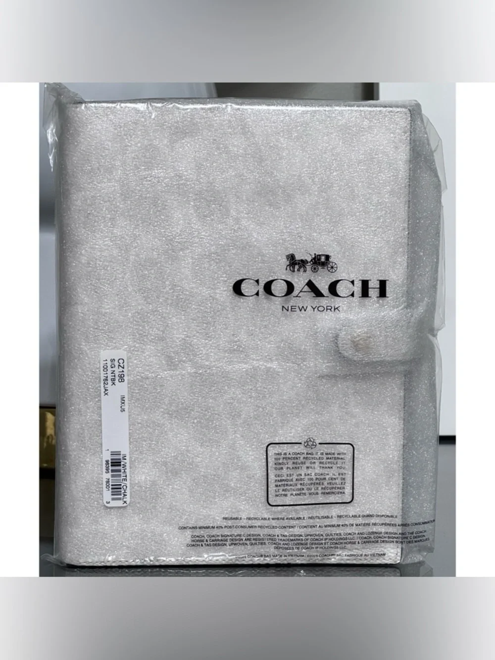 COACH Notebook In Signature Canvas, IM/WHITE/CHALK
